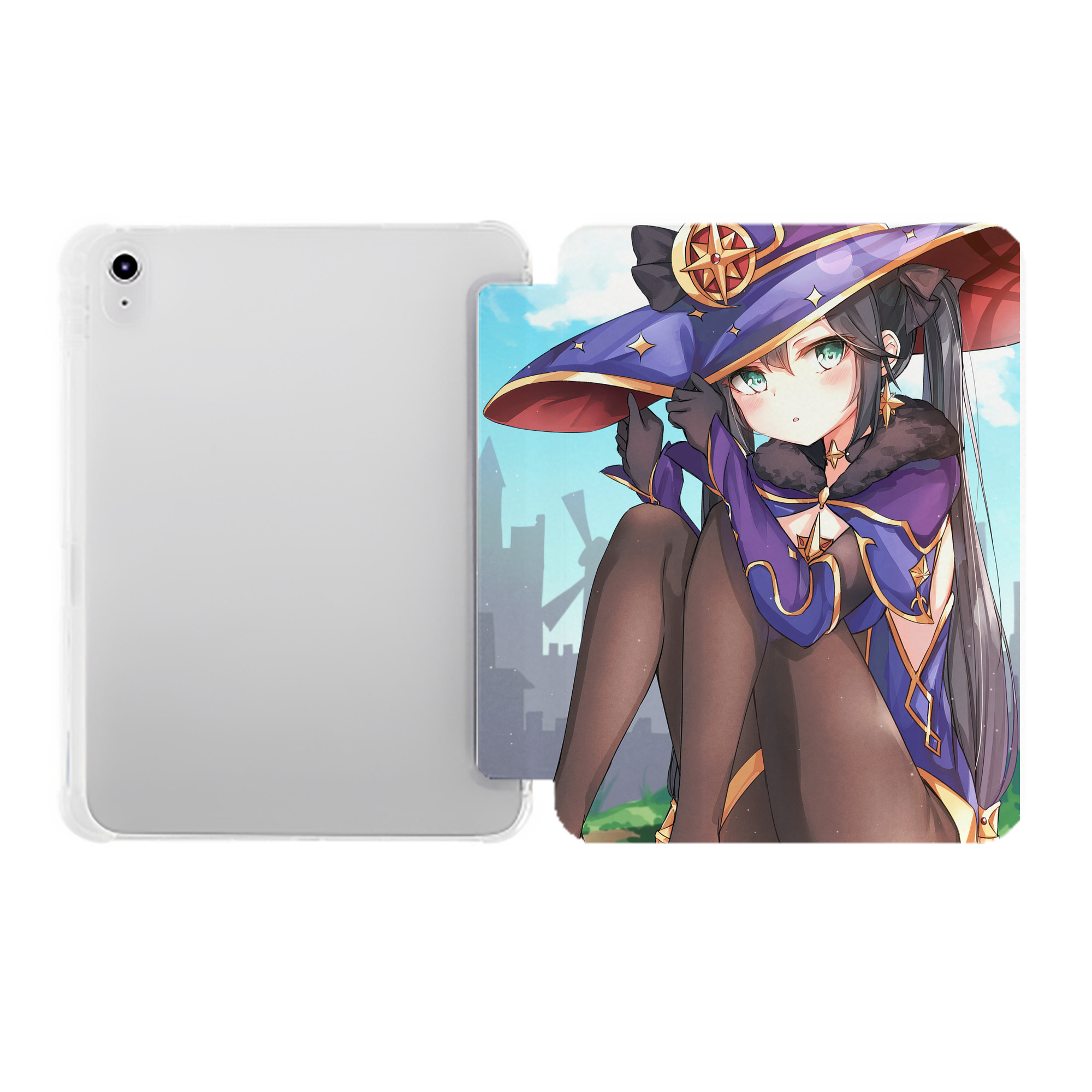 げんし神 genshin IPad ケース ペン収納付き 三つ折りスタンド PUレザー×シリコン 対応機種9.5/10.5/10.9インチ